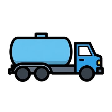 Blue pickup truck with camper shell on white background.
