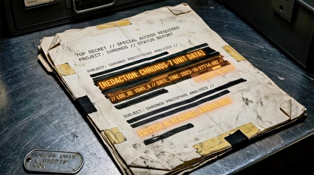 Redaction Chronos Unit Data Report on Metal Surface