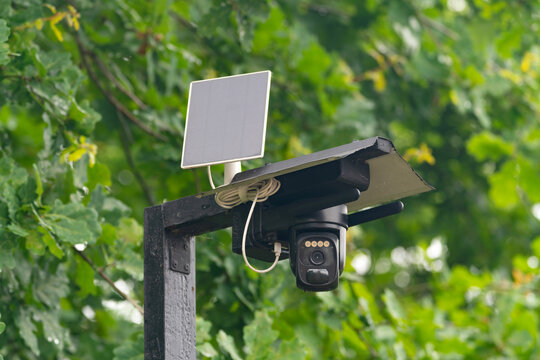 Wireless solar powered security camera
