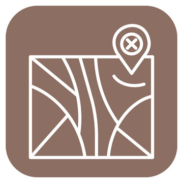 Map Pin Remove Vector Icon