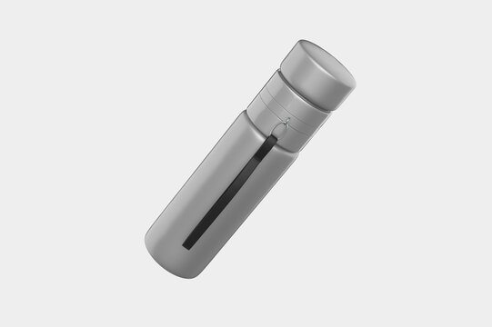 Matte Bottle Mockup isolated on white background. 3d illustration
