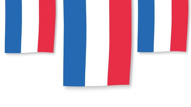Vibrant French Flags Celebrate Bastille Day Patriotism and National Pride.