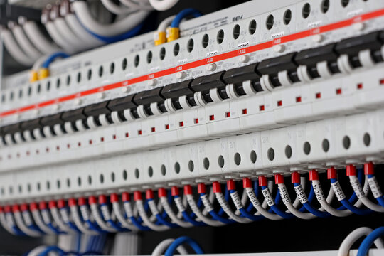 Circuit breakers from ABB to protect electrical loads from short-circuiting. 