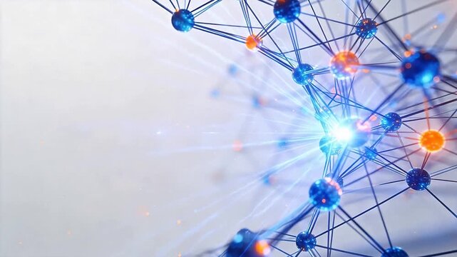 Abstract network of interconnected nodes