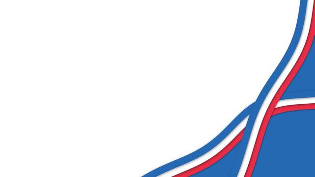 Dynamic Abstract French Flag Colors Waving Background for Bastille Day Celebrations.