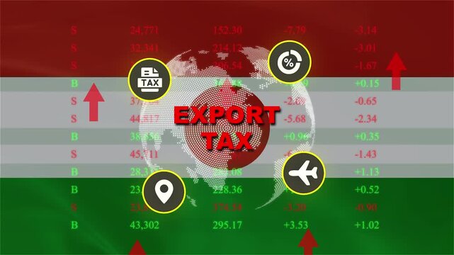 Export Tax Dynamics: A visual representation of international trade policy, highlighting the impact of export taxes on global commerce and economic indicators.