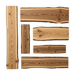 Obraz premium Set of rustic wooden planks with natural texture