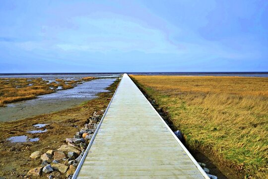250 Meter langer Steg in der Nordsee Friedrichskoog
