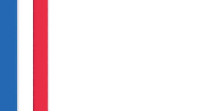 Bastille Day French National Celebration Abstract Flag Colors Motion Background.