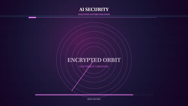 Encrypted Orbit AI Security HUD Text Animation