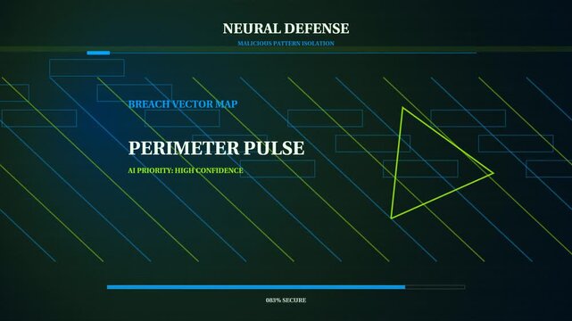 Perimeter Pulse AI Security HUD Text Animation