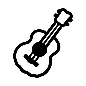 PNG Simple black guitar icon
