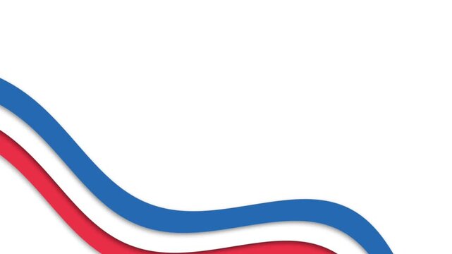 Dynamic Red White Blue Wavy Lines Background for Bastille Day Celebrations and French National Pride.