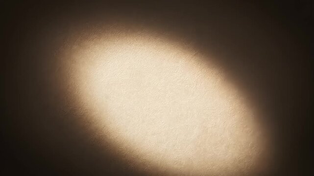 A bright oval light shines against a dark background in a generated scene.