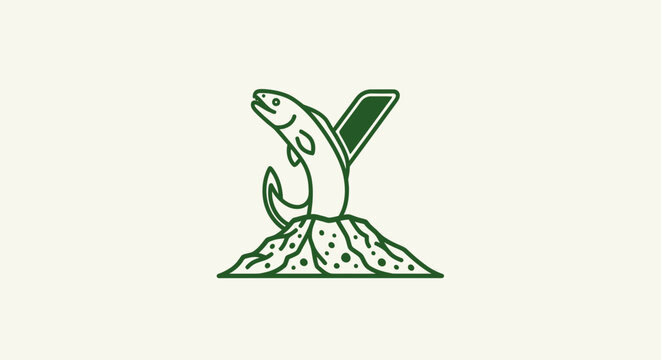 Green lizard logo with leaf and rock design.
