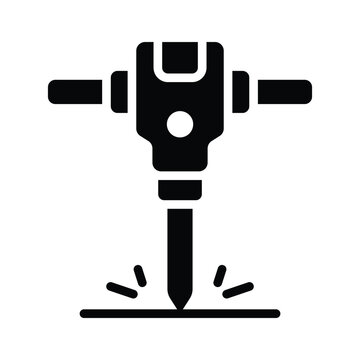 Check out this glyph icon showing jackhammer vibration and demolition noise.