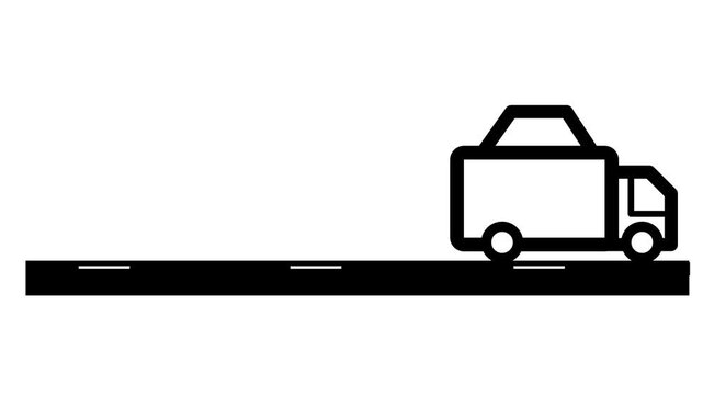 Delivery Service Icon or Logo Isolated Sign Symbol Vector Illustration 