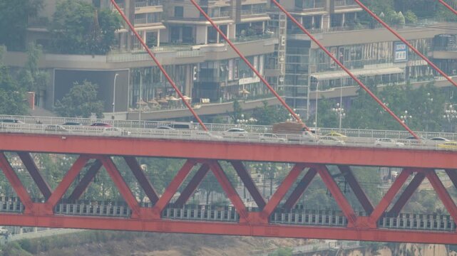 Chongqing city street scene detail