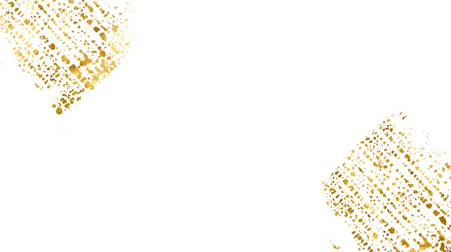 Gold abstract background Brushstroke gold. Watercolor brush stroke gold. Golden foil pieces flake. Old gold texture. Elegant gold sparkle gold wave, soft festive light particles. Premium design PNG.