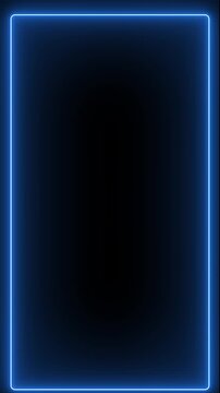 Vertical rectangular neon frame. glowing neon rectangles - abstract background. neon border frame. empty blank space vertical presentation design background, futuristic laser spectrum ... See More