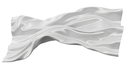 Fototapeta premium Soft crumpled white fabric with gentle folds and waves