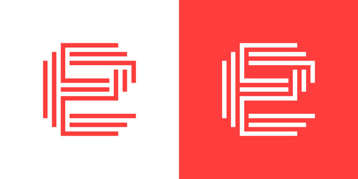 Modern geometric letter E logo design concept featuring parallel lines, representing digital connection, innovation, and technological advancement