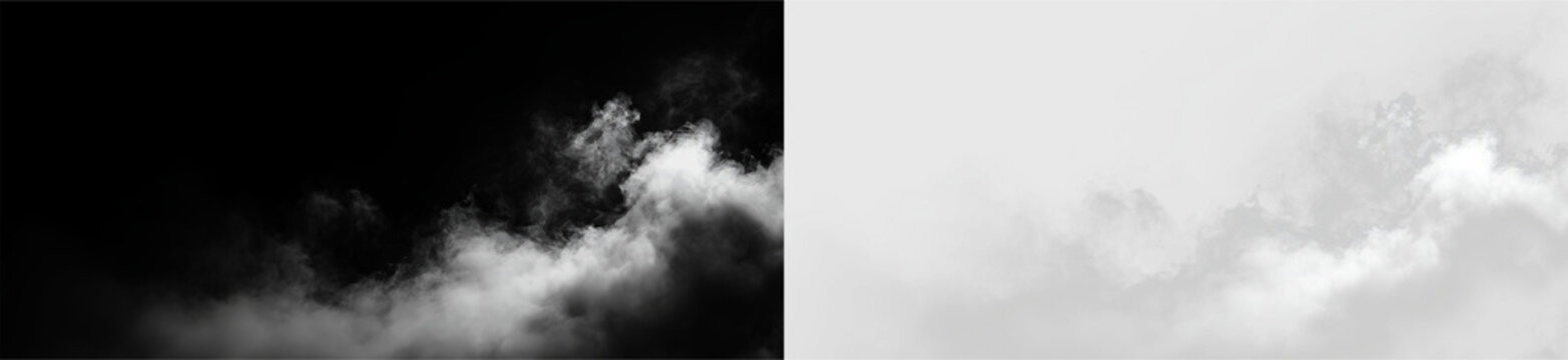 White clouds swirl in the sky over a transparent background during daylight hours with varying shades