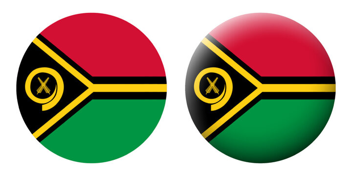 Vector illustration of Vanuatu flag set on transparent background