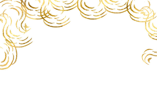Gold sparkles. Elegant gold sparkle gold wave. Golden line abstract shiny color gold wave design. Premium design, wedding, vip cover template, grand opening, flyer PNG gold frame with floral ornament.