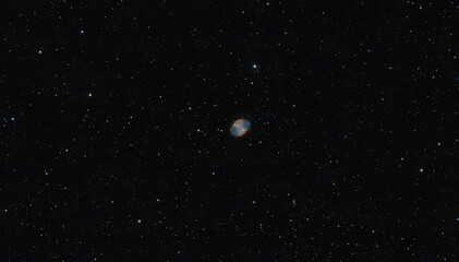 Fototapeta premium Planetary Nebula in Star Field Dumbbell Nebula