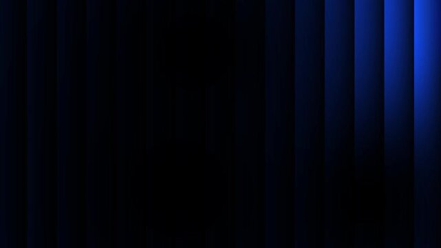 4k looping video dark blue abstract light lines curtain glass gradient effect on a black dynamic striped background atmospheric futuristic pattern liquid glow soft waves layers luminos design