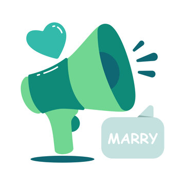 A beautiful design icon of marriage announcement