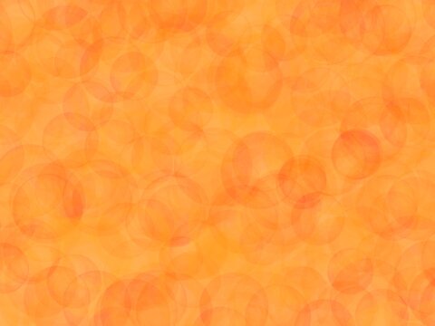 オレンジの丸模様が重なり合ったみかんをイメージした背景素材イラスト