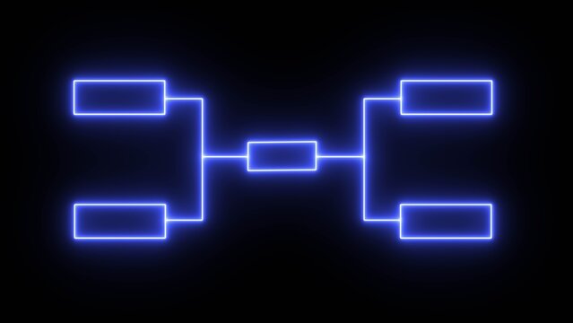 A digital graphic template for an esports or sports tournament bracket.