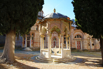 Hilandar Monastery, a Serbian Orthodox monastery in Mount Athos, Greece © denys_kuvaiev