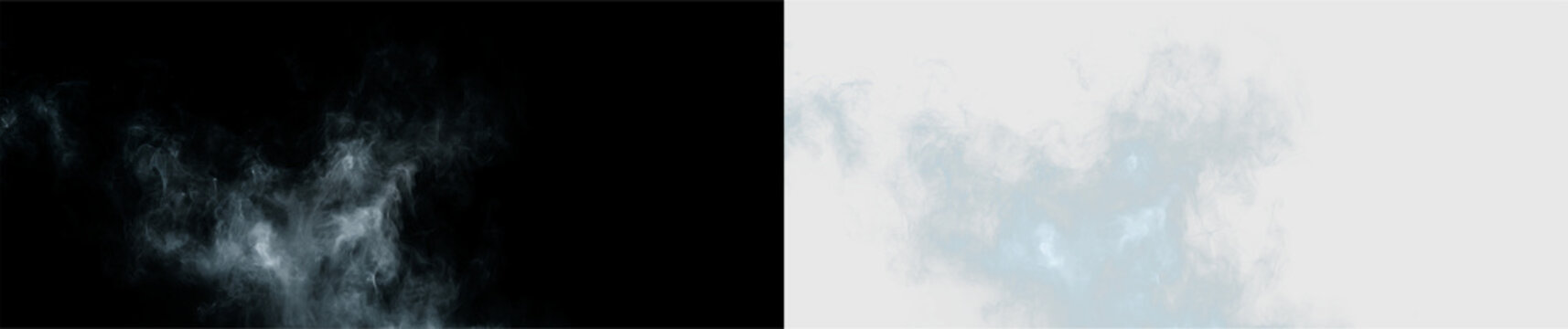 Clouds in a blue sky with some light patches observed on a clear day, on a transparent background