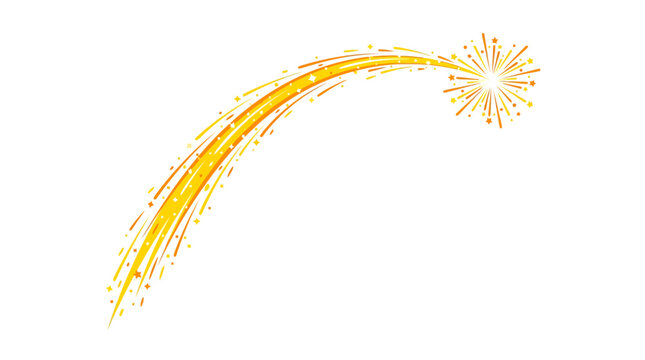 Golden sparkler, glowing trail, abstract light effect, yellow streak