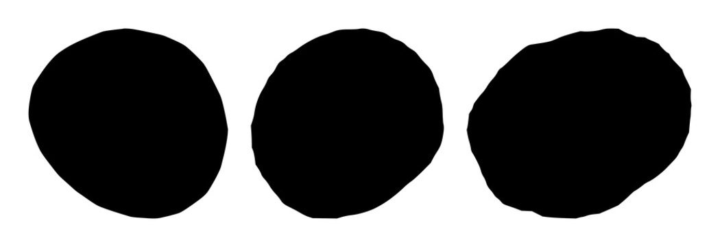 Black silhouette, white background: asteroid set with simple line art design featuring line art, illustrations, graphic resources with vector and design elements