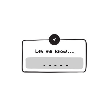 hand drawn  icon for instagram feature: asking opinions, vector illustration, hand drawn illustration