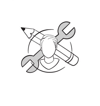 vector illustration of a man who can do anything, vector illustration, hand drawn illustration