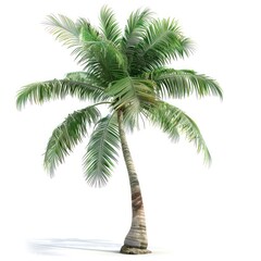 Obraz premium Tropical palm tree isolated.