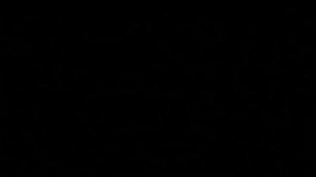 Construction worker silhouette glowing red neon light animation on dark background representing industrial safety protocols and digital motion video clip