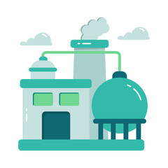 Obraz premium Creative design icon of oil refinery 