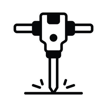 Check out this glyph icon showing jackhammer vibration and demolition noise.