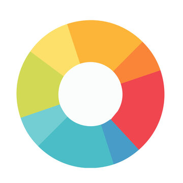 Flat design color wheel icon