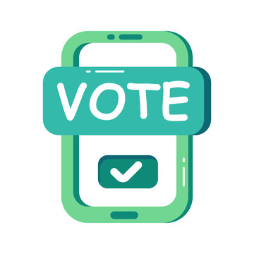 Modern design icon of online voting