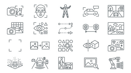 Fototapeta premium Facial recognition technology analyzes user face scan for identification system.