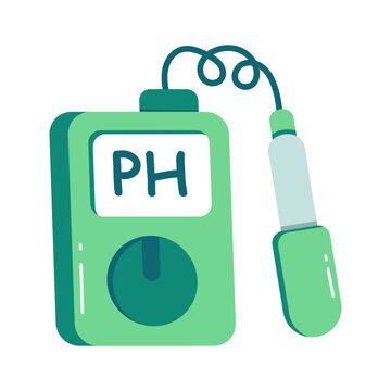 A unique design icon of ph meter