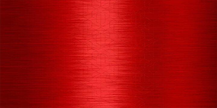A close-up of a brushed red metallic surface, showcasing subtle horizontal lines and a vibrant, reflective sheen.