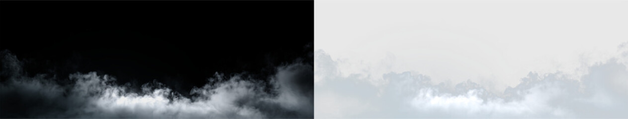 Obraz premium Clouds swirl in subtle formations above a gray sky, creating natural patterns that showcase light and shadow at various times of the day, on a transparent background